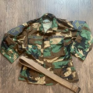 Air Force shirt and belt